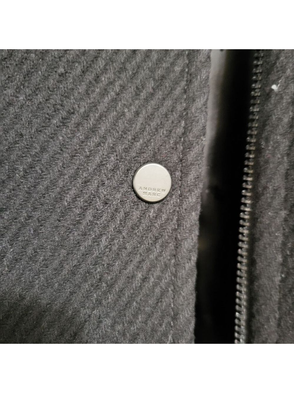 Men's Andrew Marc Navy Wool Blend Jacket XL - Picture 6 of 8